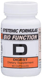 Systemic Formulas D Digest frontal del envase mostrando fácil identificación y confianza