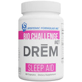 Systemic Formulas DReM vista frontal que muestra el envase y la fórmula para dormir