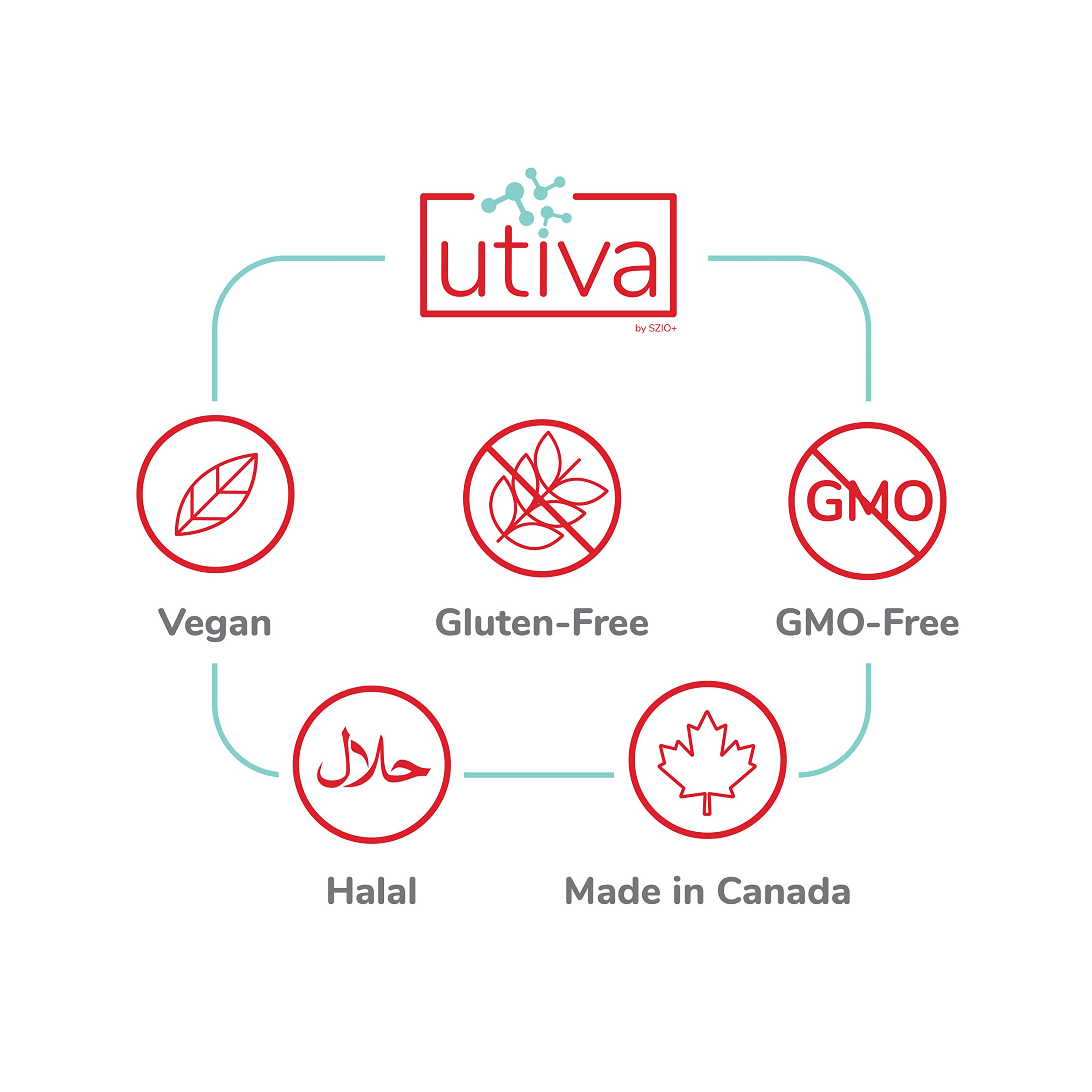 Szio+ Utiva Probiotic cápsula comparada con una moneda para referencia de tamaño
