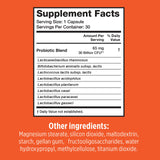 Szio+ Utiva Probiotic etiqueta nutricional en primer plano para transparencia de ingredientes