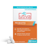 Szio+ Utiva Probiotic vista frontal del empaque mostrando la presentación y beneficios