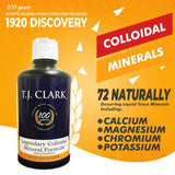 T.J. Clark primer plano del líquido coloidal destacando pureza y textura