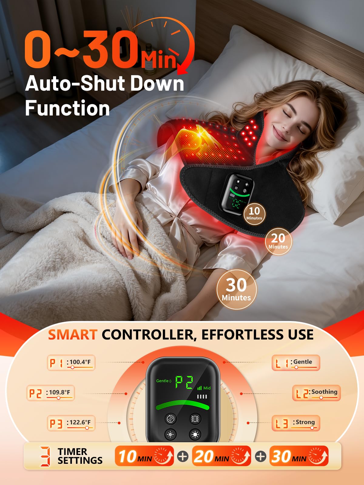 TABREAK controlador inalámbrico con botones claros, manejo sencillo y temporizador