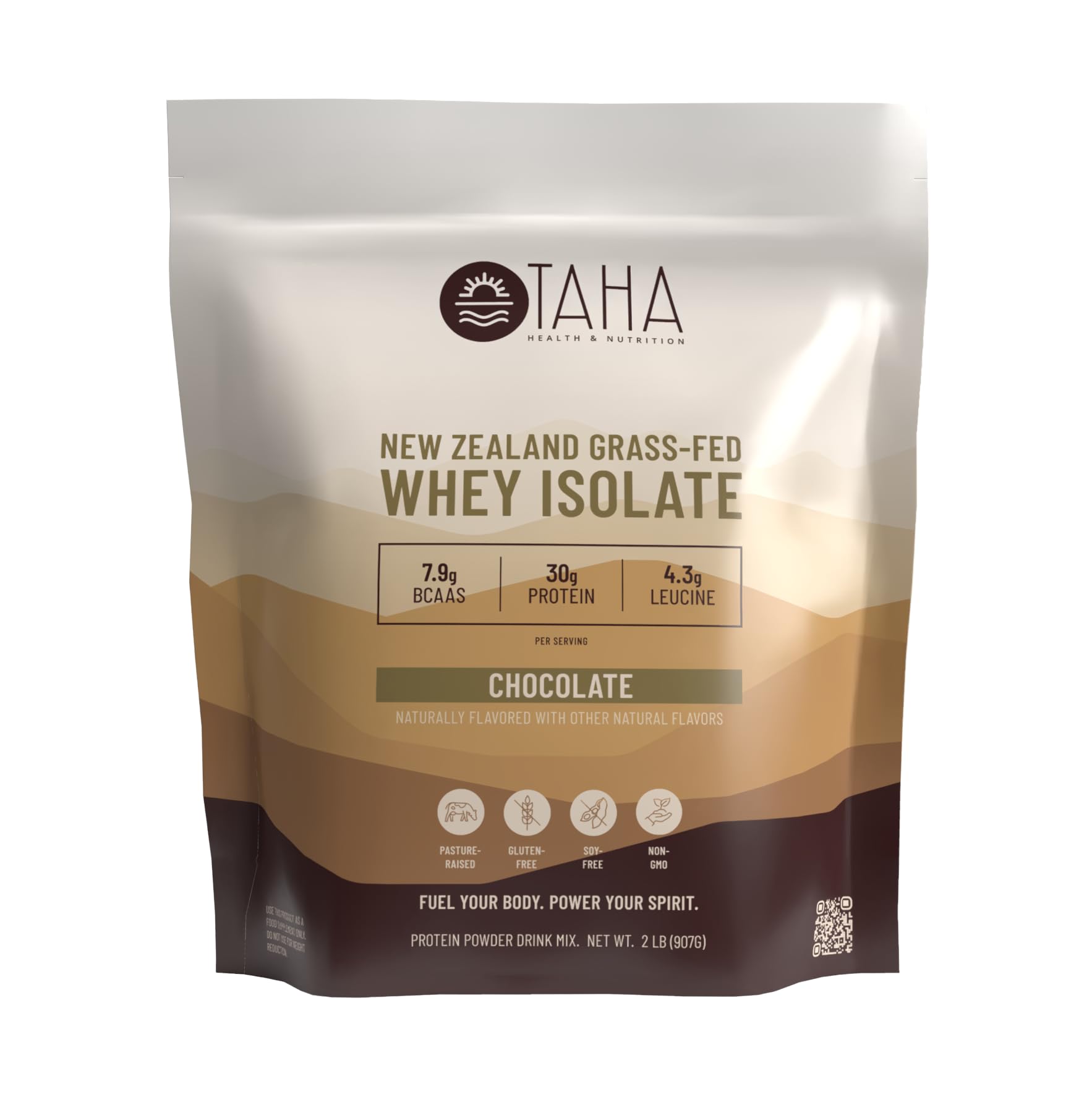 Taha Health & Nutrition frontal del empaque mostrando la marca y beneficio proteico