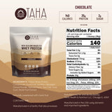 TAHA Health & Nutrition textura del polvo fina, ideal para mezclas suaves