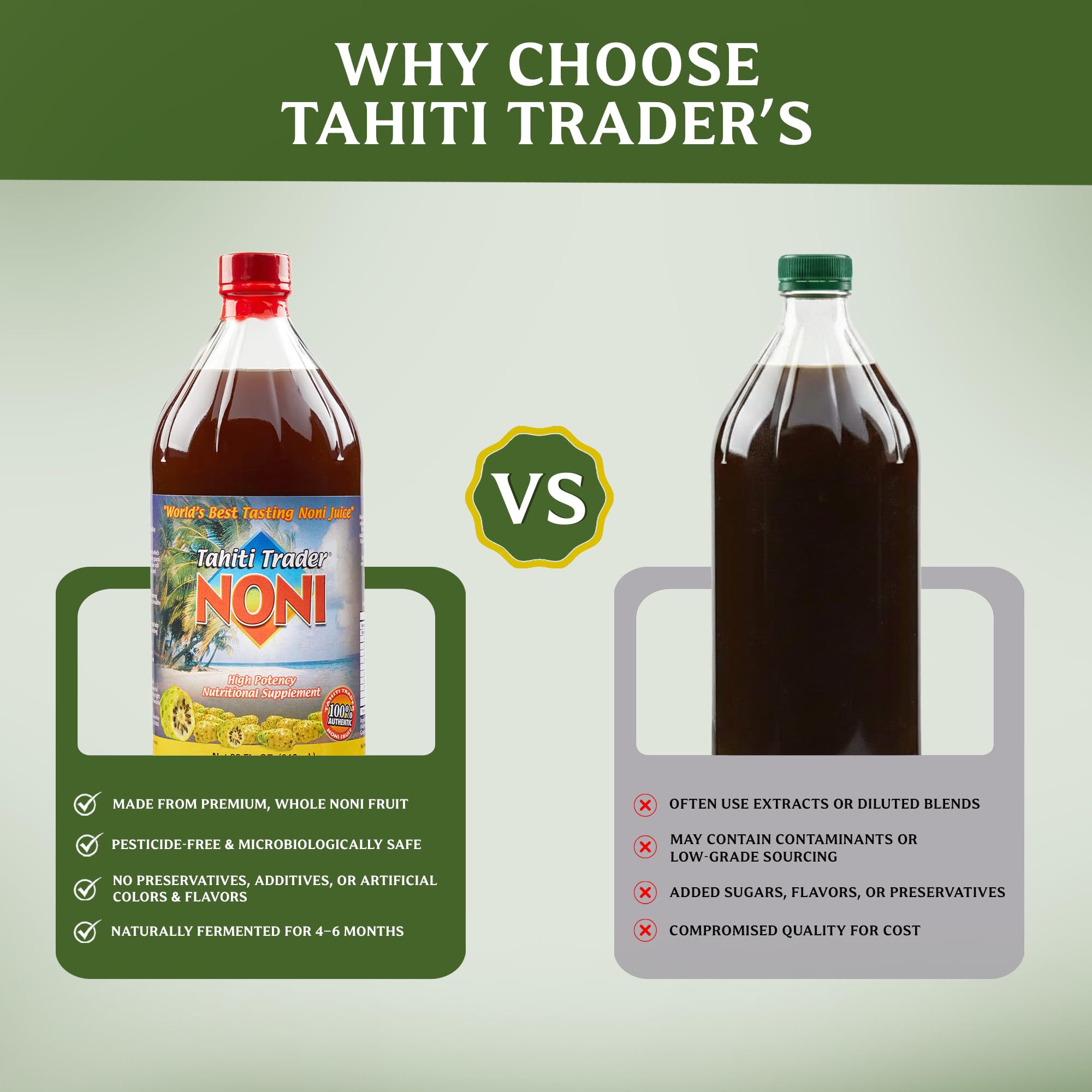 Tahiti Trader jugo en ambiente tropical que evoca origen y sabor