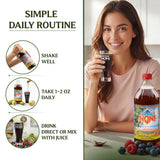 Tahiti Trader botella 32oz junto a objeto para comparar tamaño