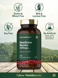 Tahoe Nutritionals bayas de espino naturales resaltando el origen vegetal