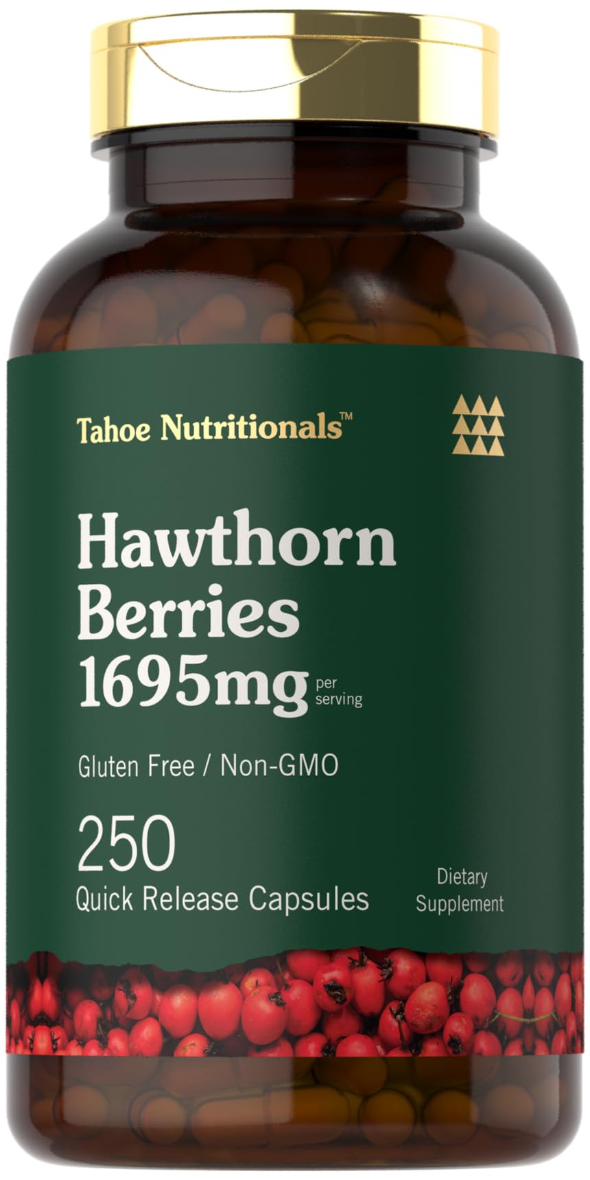 Tahoe Nutritionals frasco delantero mostrando la etiqueta clara y beneficios