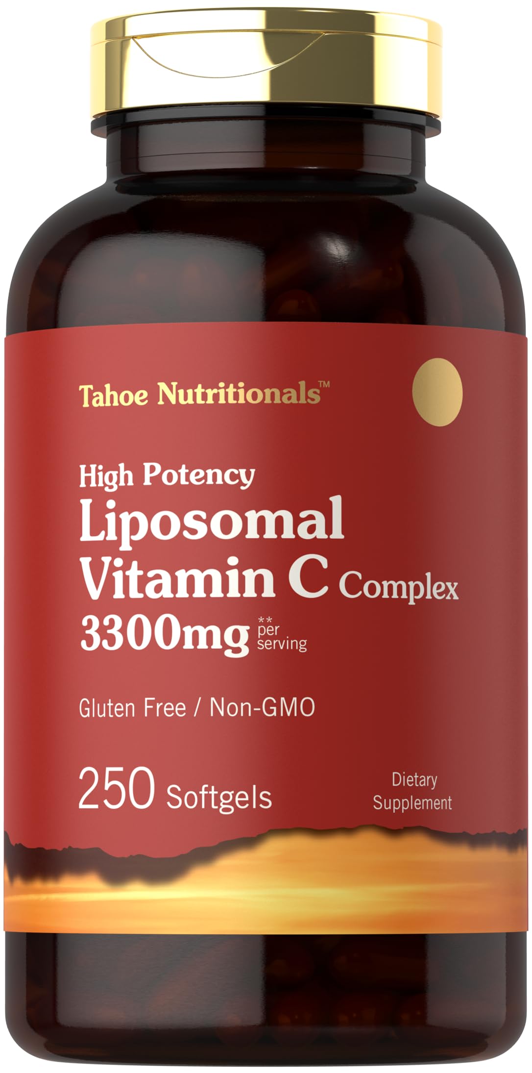 Tahoe Nutritionals frasco frontal limpio mostrando envase y cantidad