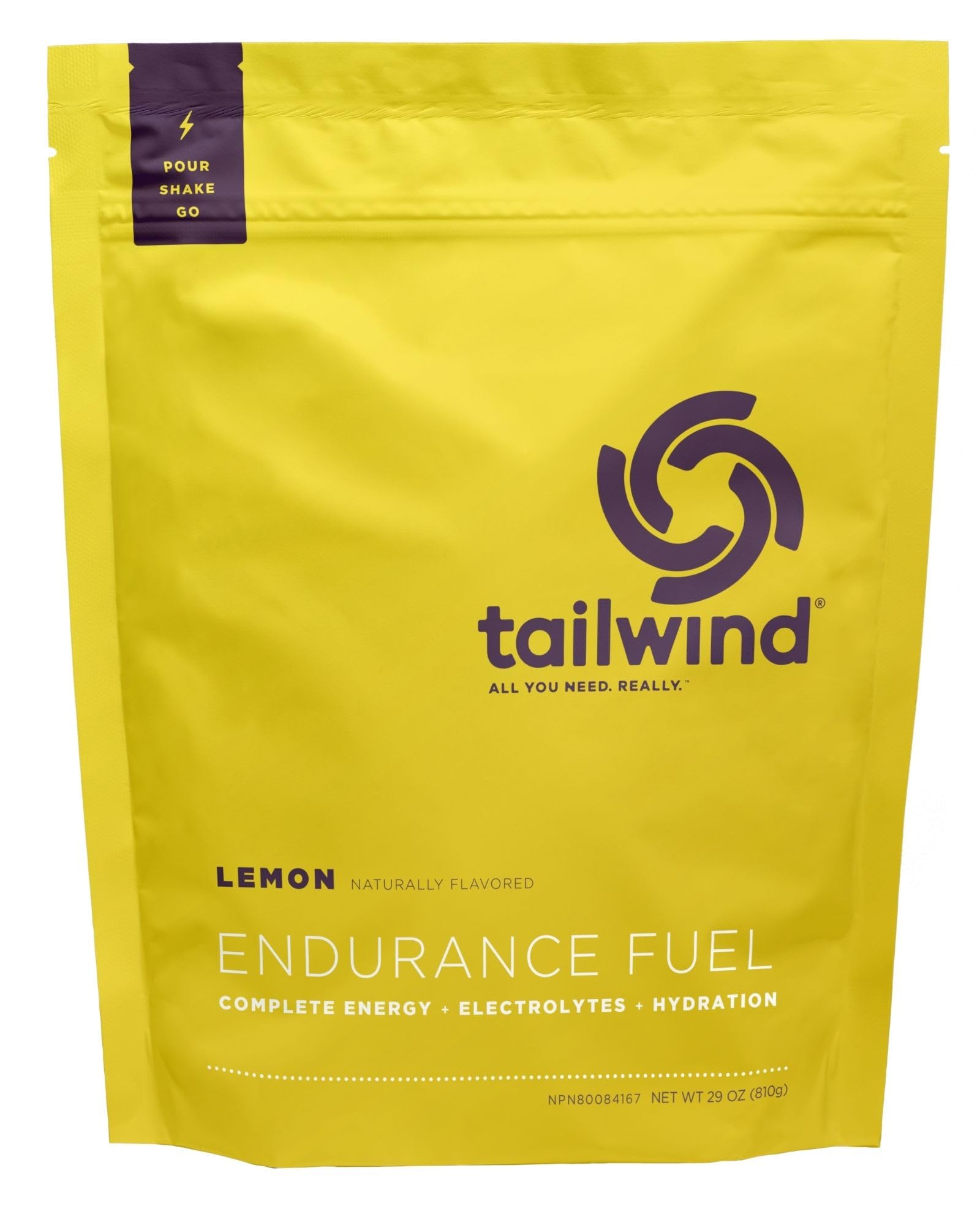 Atleta bebiendo Tailwind Nutrition limón durante carrera para energía continua