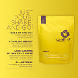 Tailwind Nutrition polvo limón en primer plano que revela textura fina y mezcla fácil