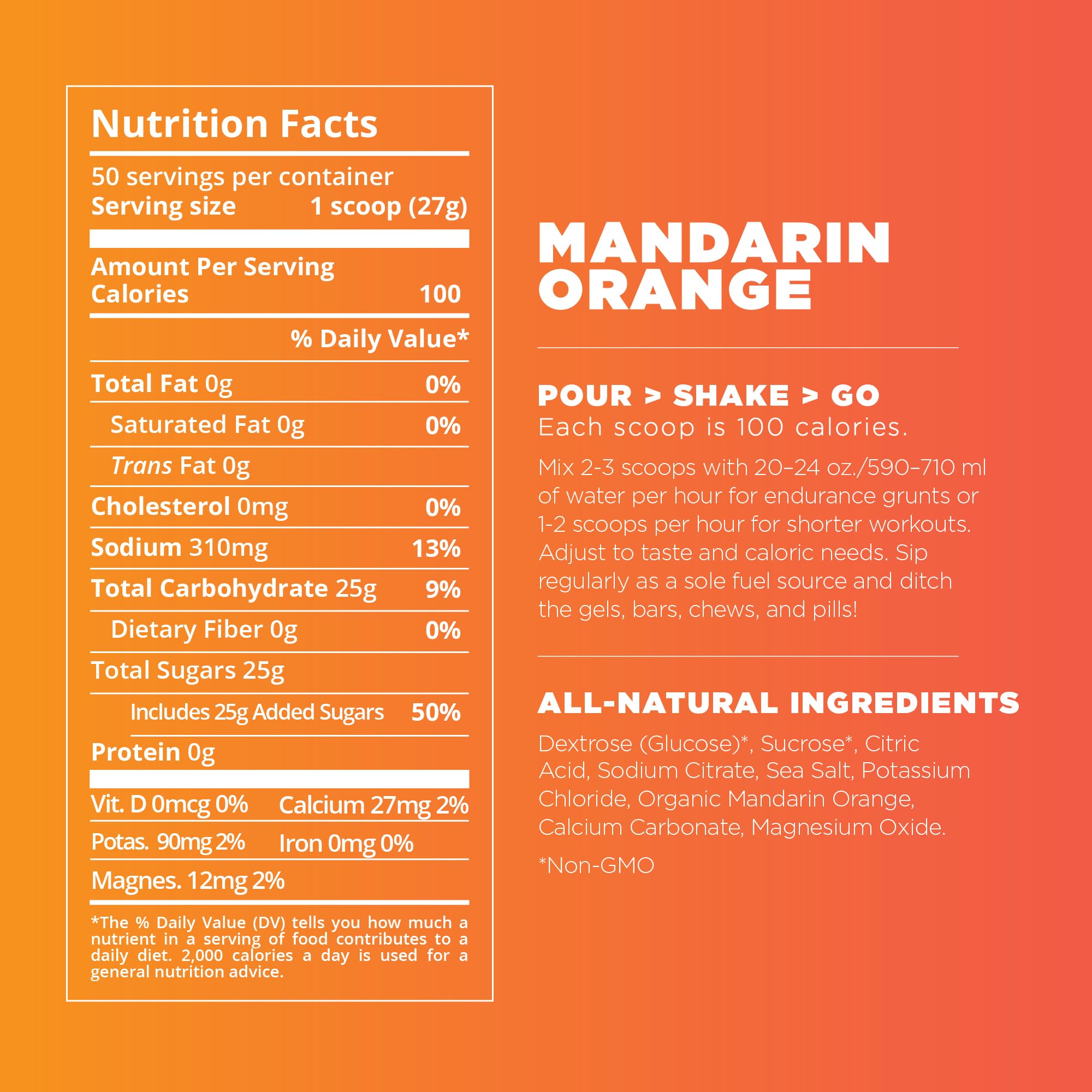 Tailwind Nutrition mandarina en uso por corredor en sendero para energía sostenida