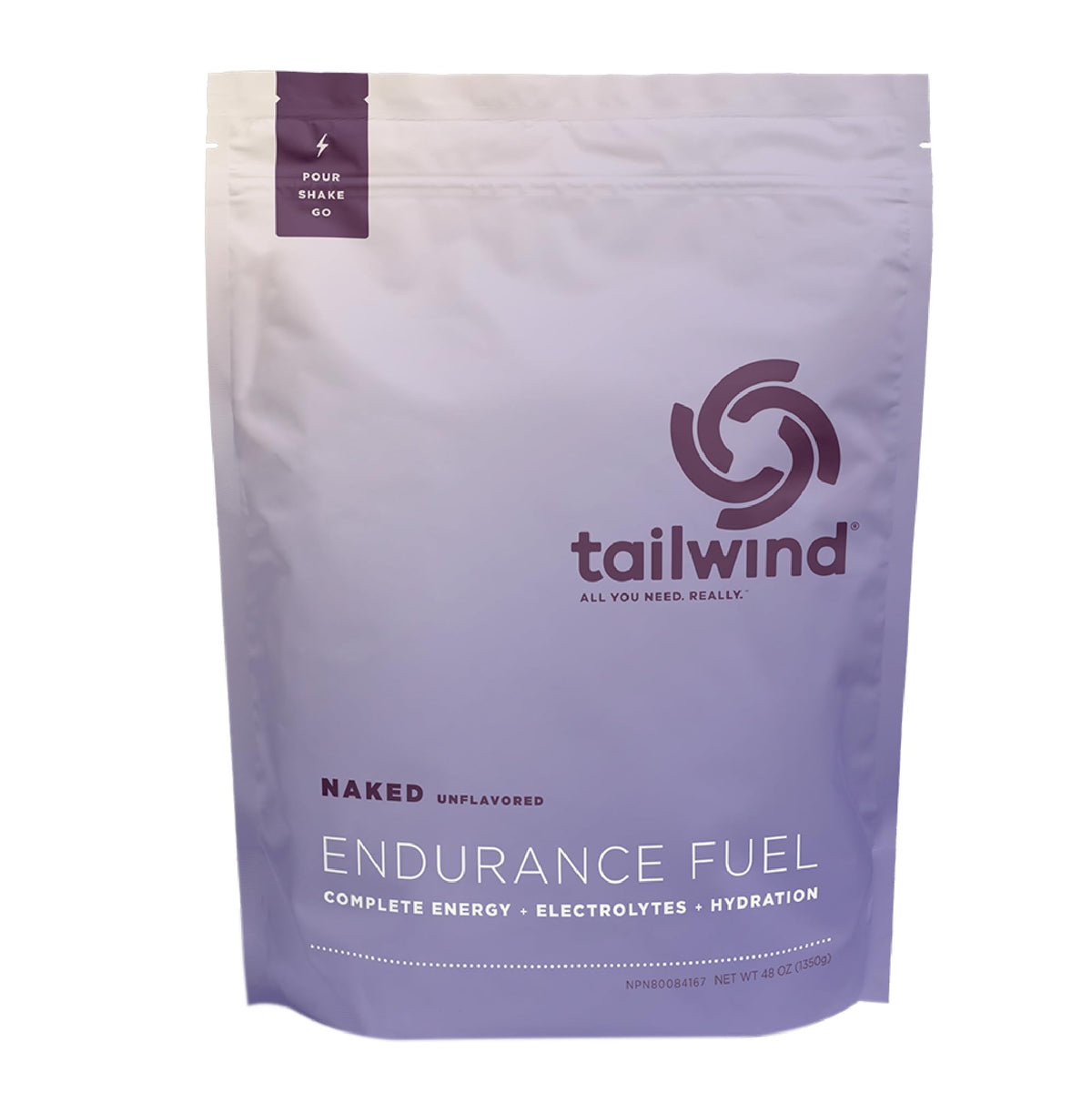 Tailwind Nutrition paquete frontal limpio y profesional, muestra beneficio de claridad