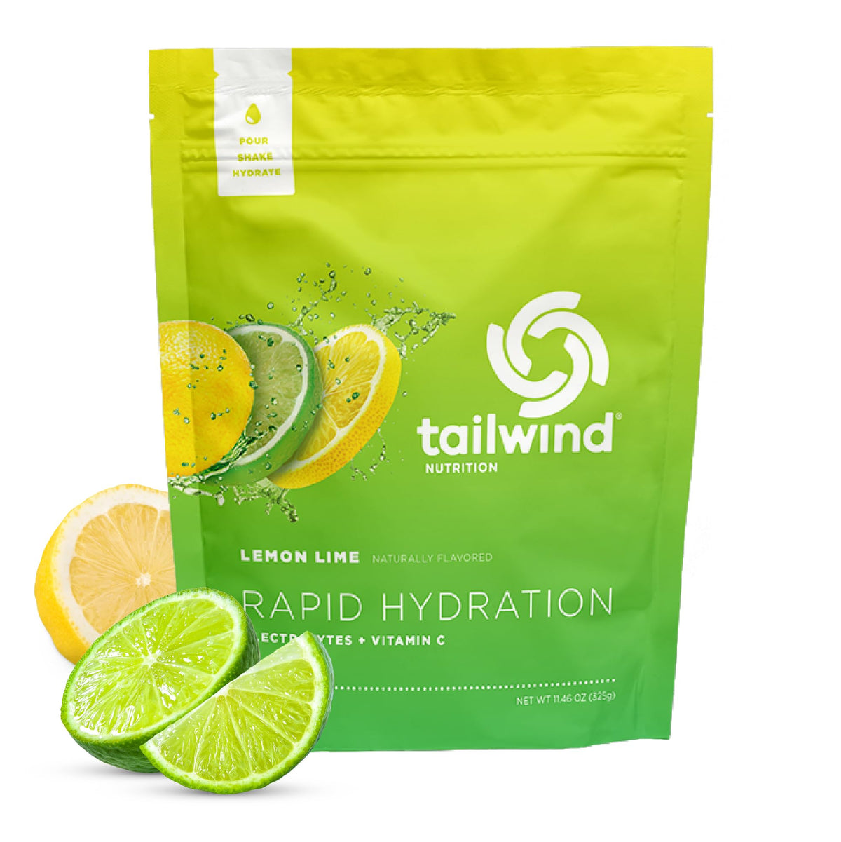 Tailwind Nutrition vista frontal del envase, hidratación rápida portátil