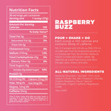 Cucharada medidora con porción de Tailwind Raspberry Buzz lista para mezcla