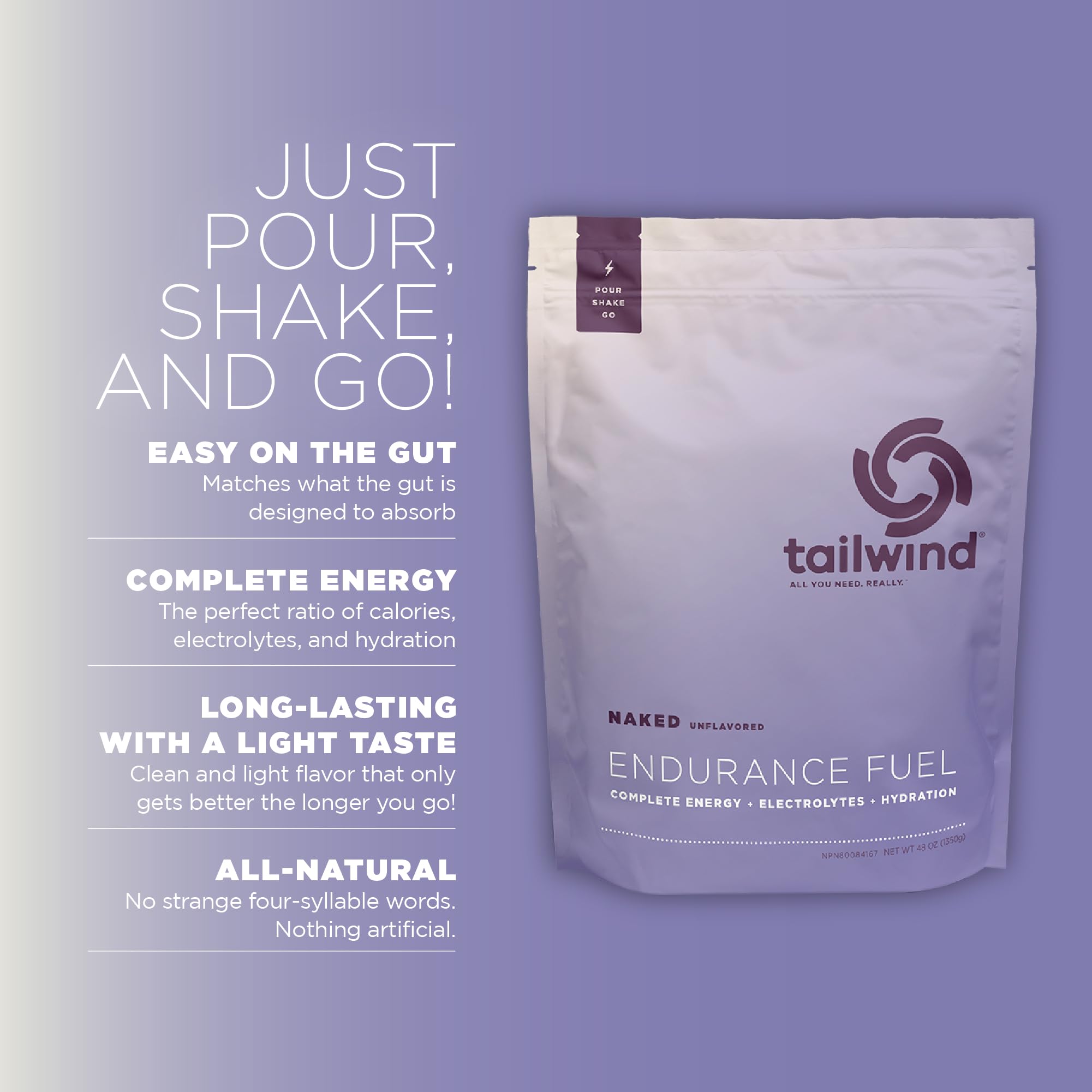 Polvo Tailwind de cerca que revela textura fina y disolución rápida para beber fácil