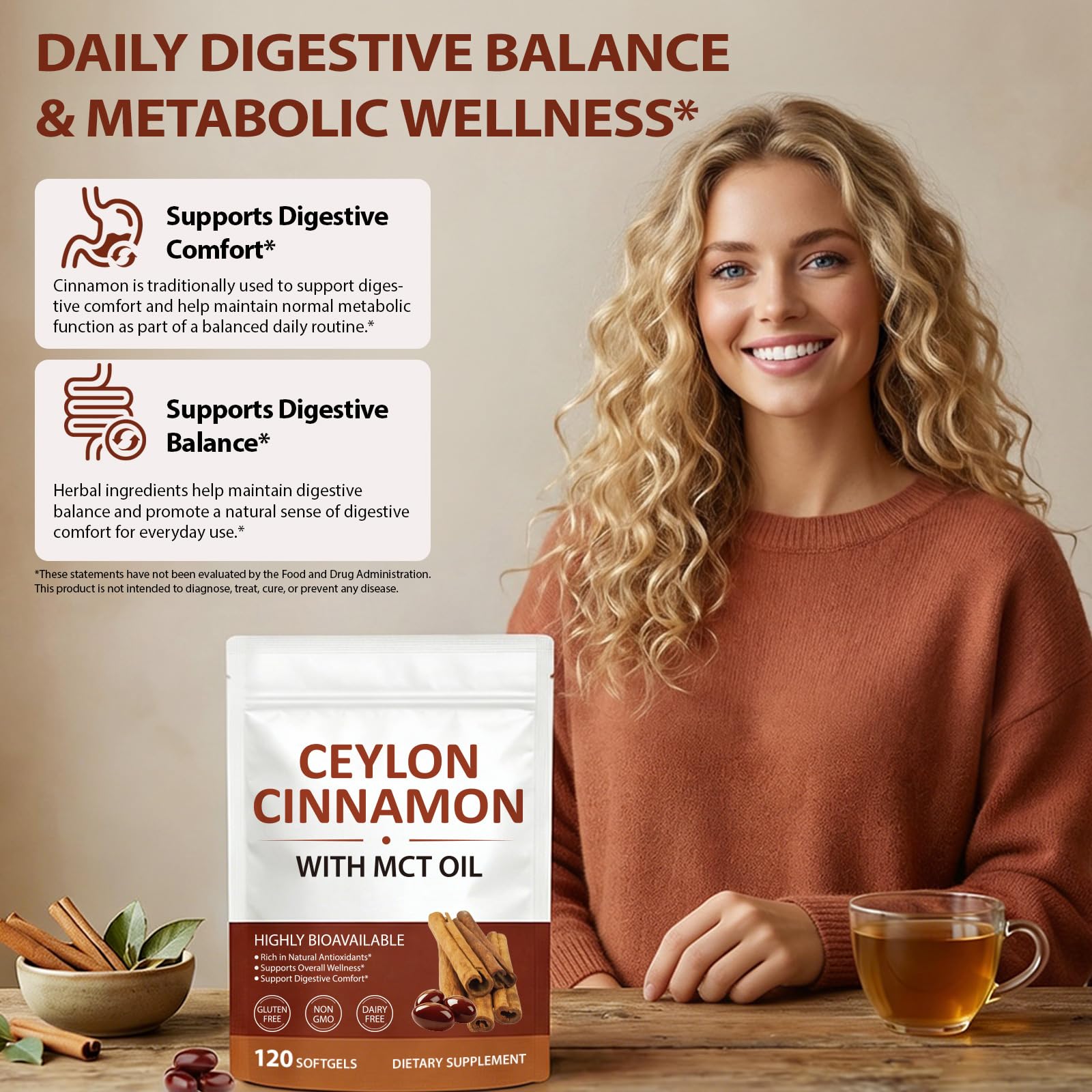 TAKNFDMY ambiente de bienestar con cápsulas y elementos naturales para estilo de vida sano