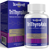 Talyvoriathor frontal del envase TriThyroAxis mostrando diseño claro y beneficios