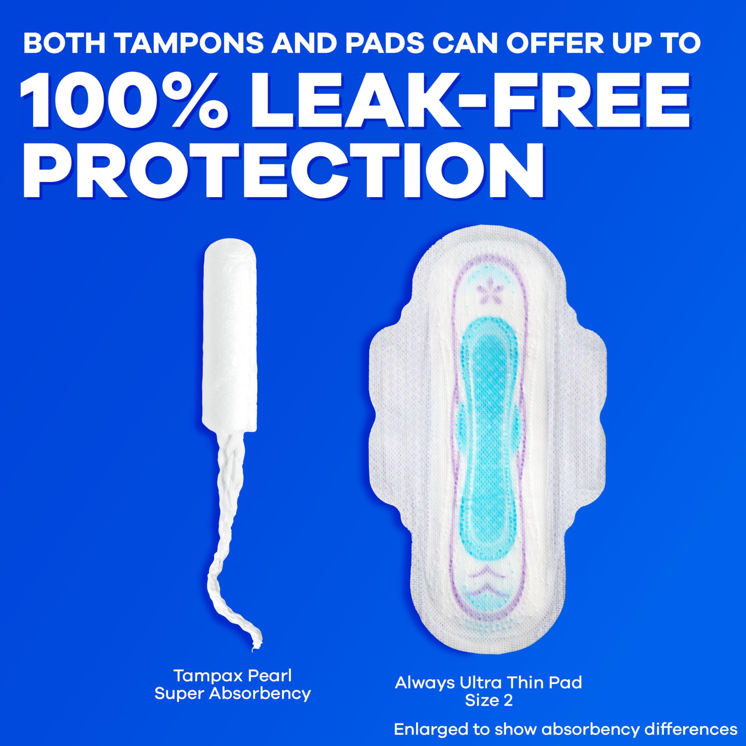 Tampax muestra de absorbencias Super, Super Plus y Ultra para elegir flujo