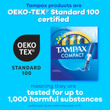 Tampax etiqueta OEKO-TEX para tranquilidad sobre materiales