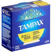 Tampax tampón ilustrado en uso simulado para rutina diaria