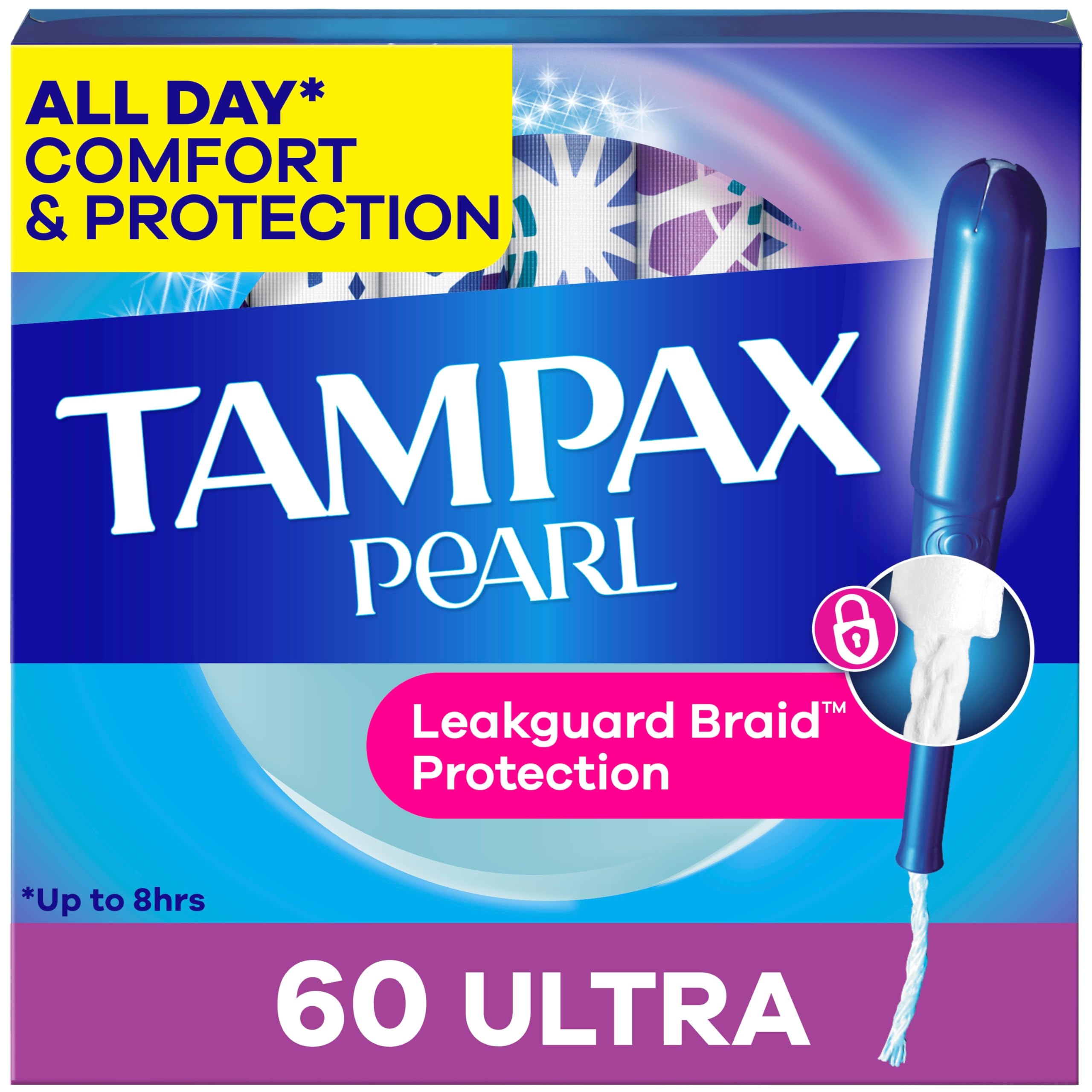 Tampax Pearl aplicador frontal mostrando facilidad de inserción