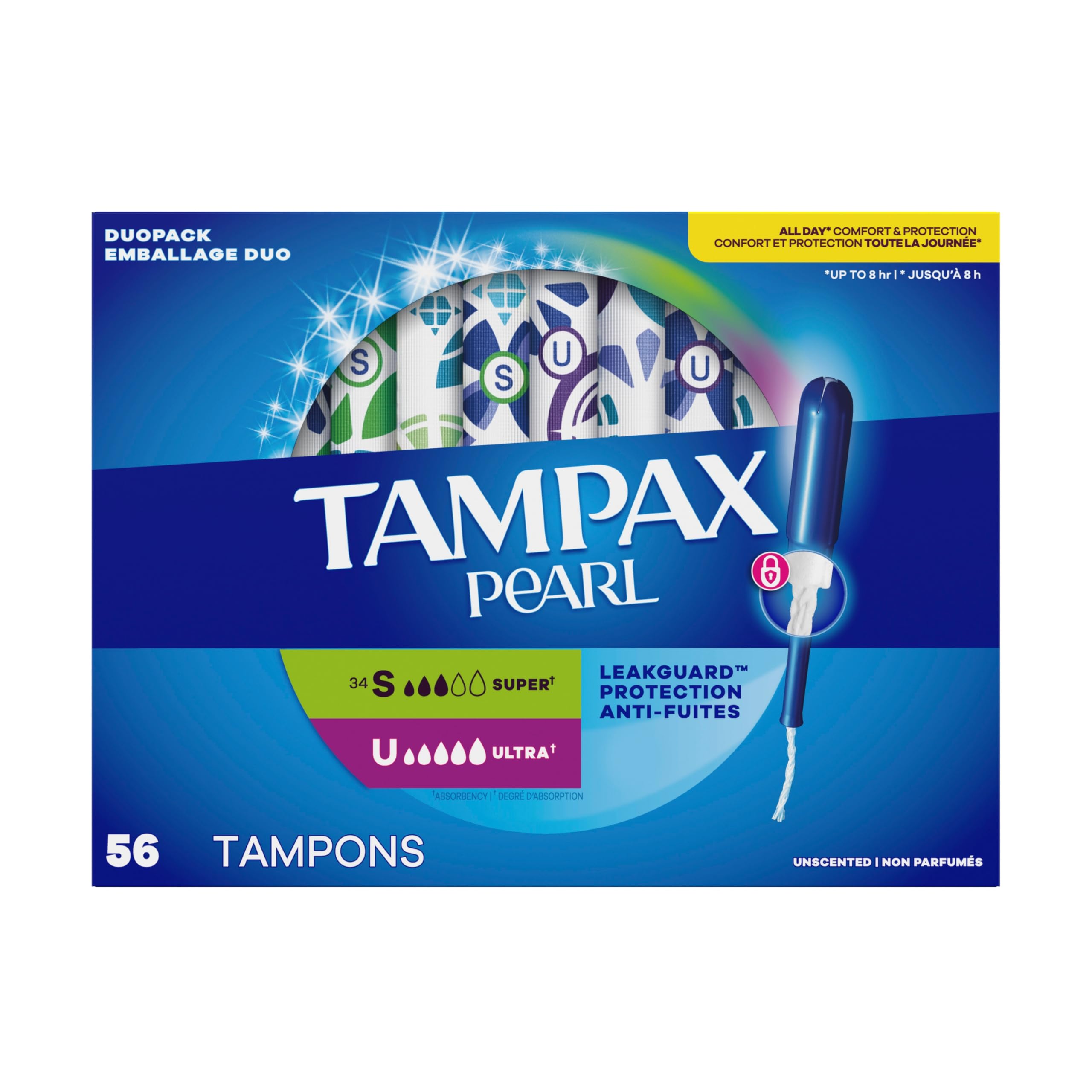 Tampax Pearl estilo de vida en bolso femenino para protección discreta y transporte fácil