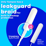 Tampax Pearl textura del tampón que muestra capa suave y cómodo retiro