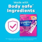 Tampax Radiant etiquetas de absorbencia para elegir correctamente