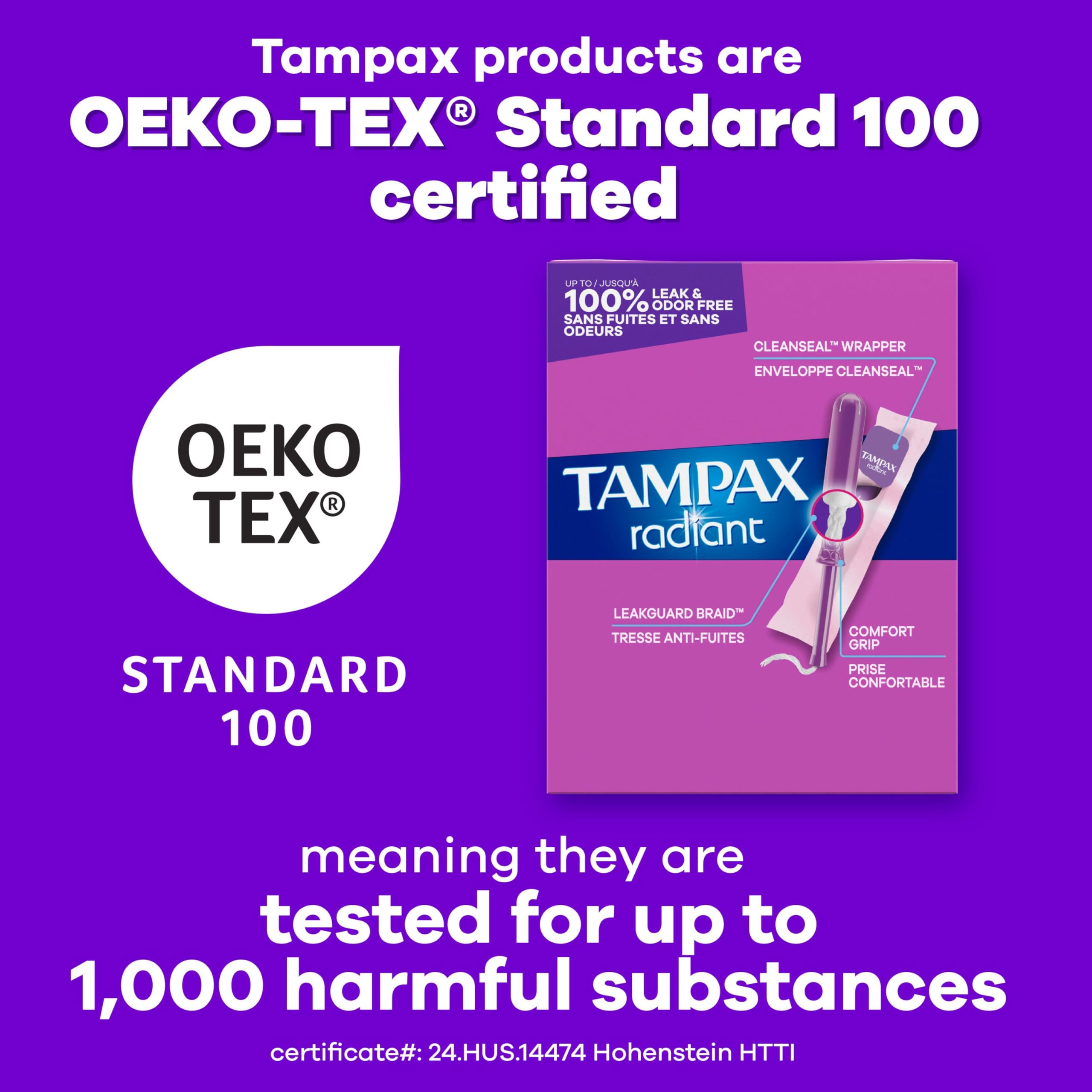 Tampax dentro de un bolso en ambiente diario, protección lista fuera de casa