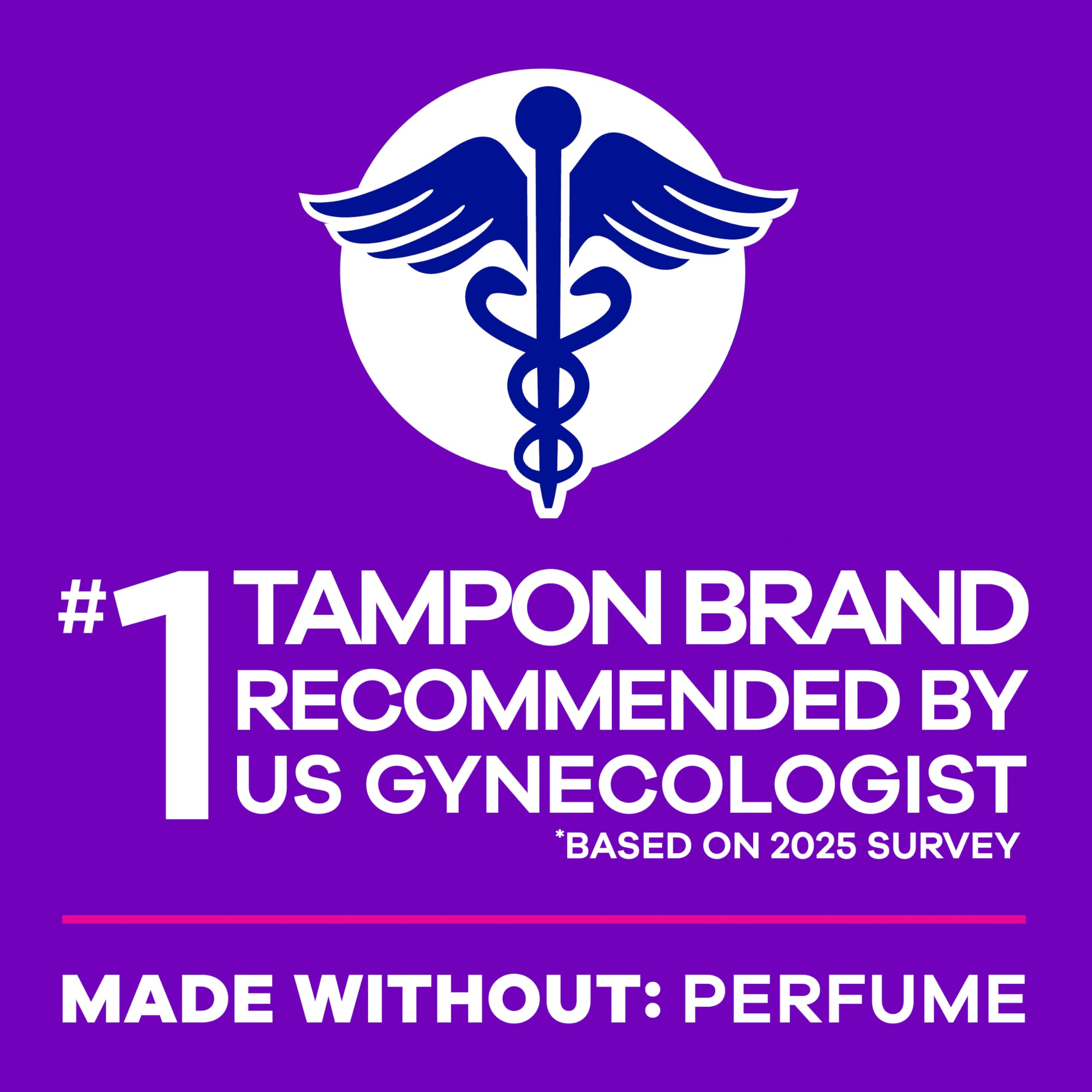 Tampax Radiant en bolso listo para llevar y protección en movimiento