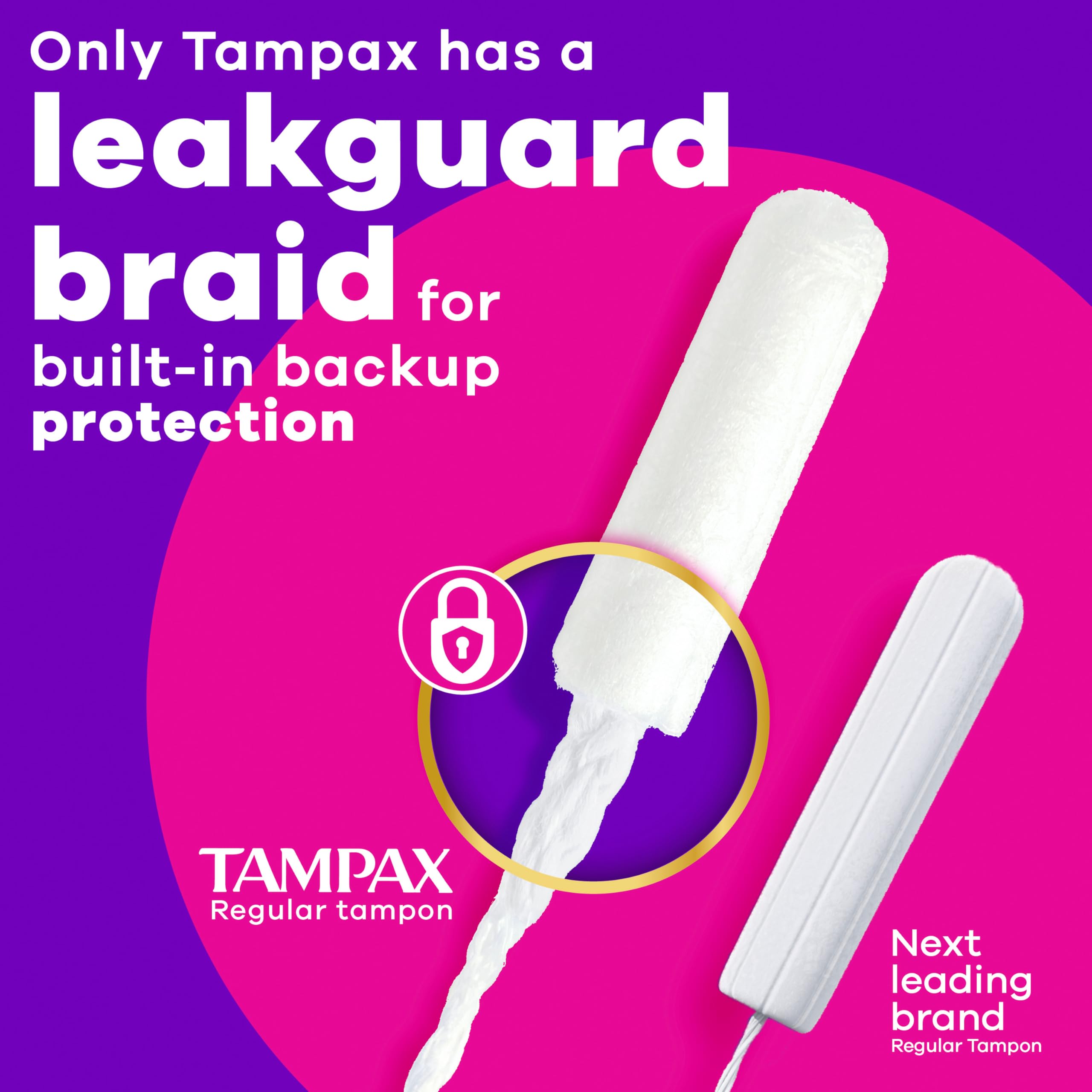 Tampax Radiant textura de agarre que facilita la inserción segura