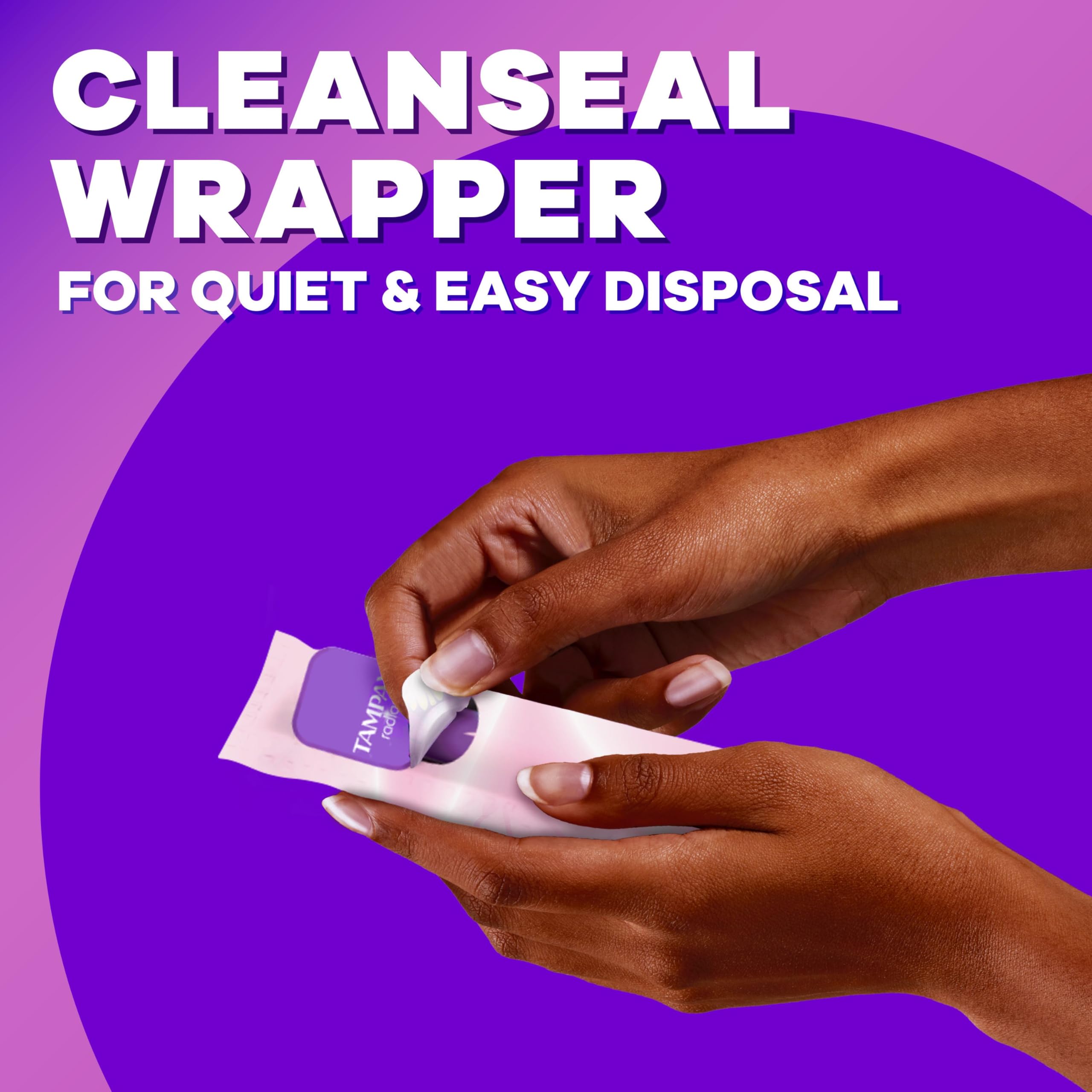 Tampax trenza LeakGuard en detalle mostrando barrera contra fugas