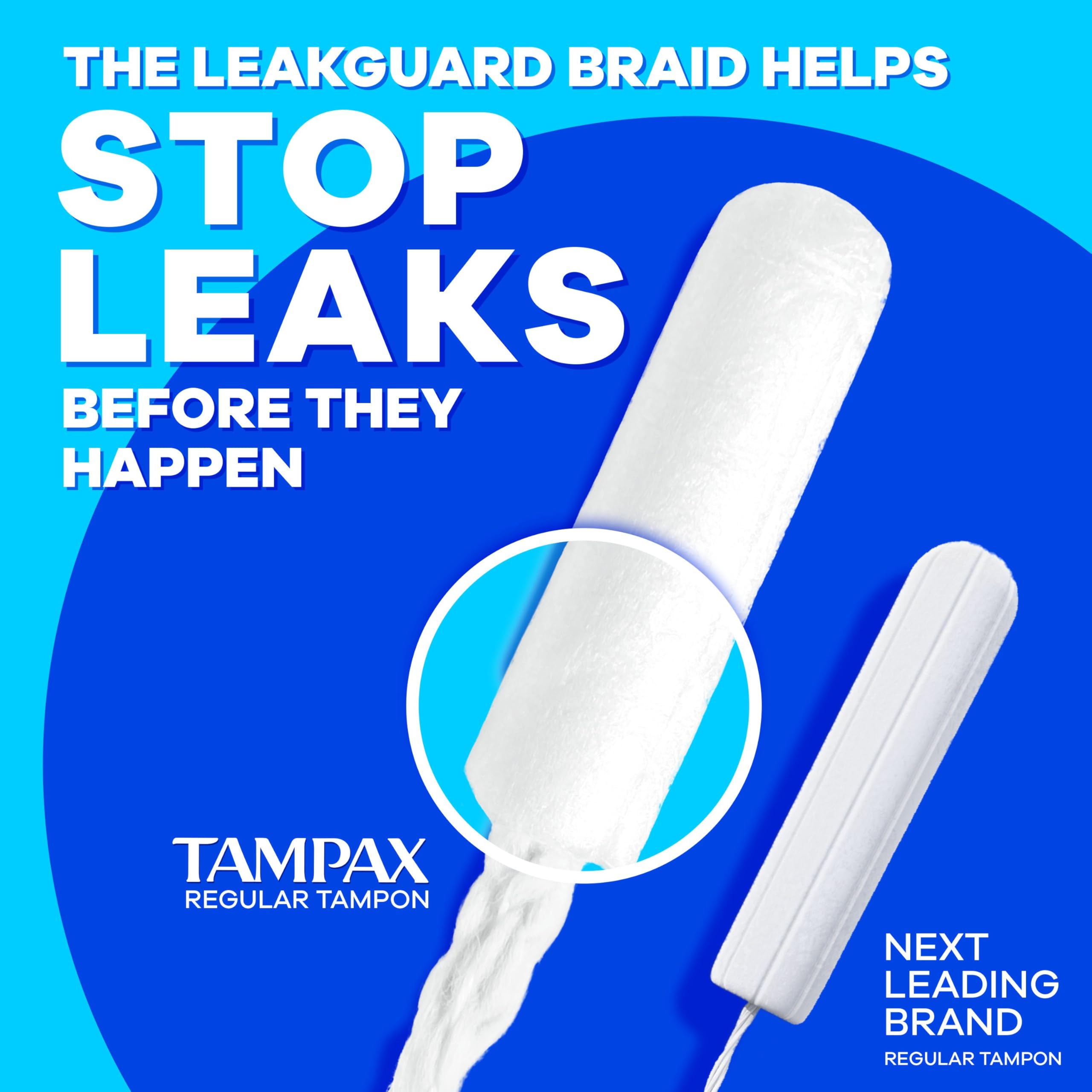 Tampax tampón con cordel visible para extracción segura