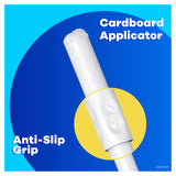 Tampax primer plano de la falda LeakGuard, prevención de fugas efectiva