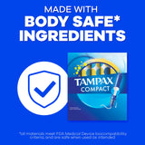 Tampax primer plano de la trenza LeakGuard que ayuda a evitar fugas