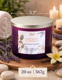 T&H vela encendida creando ambiente acogedor y fragancia envolvente