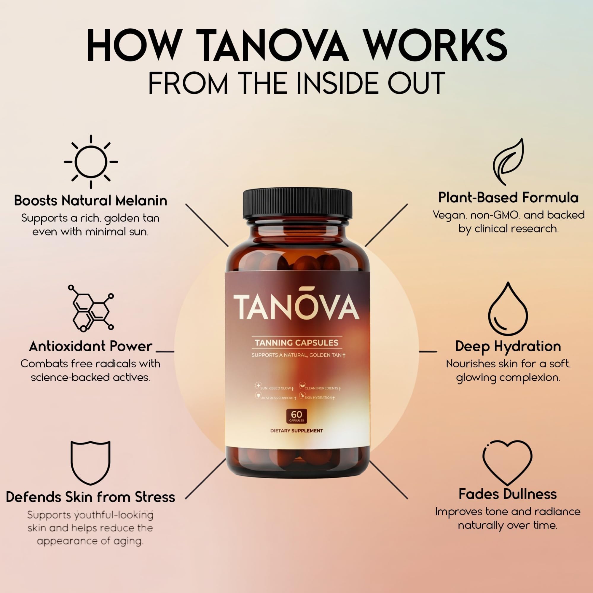 Tanova primer plano de una cápsula para ver textura y calidad