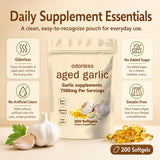 TANSPRESSO etiqueta de ingredientes destacando ajo envejecido y fórmula limpia