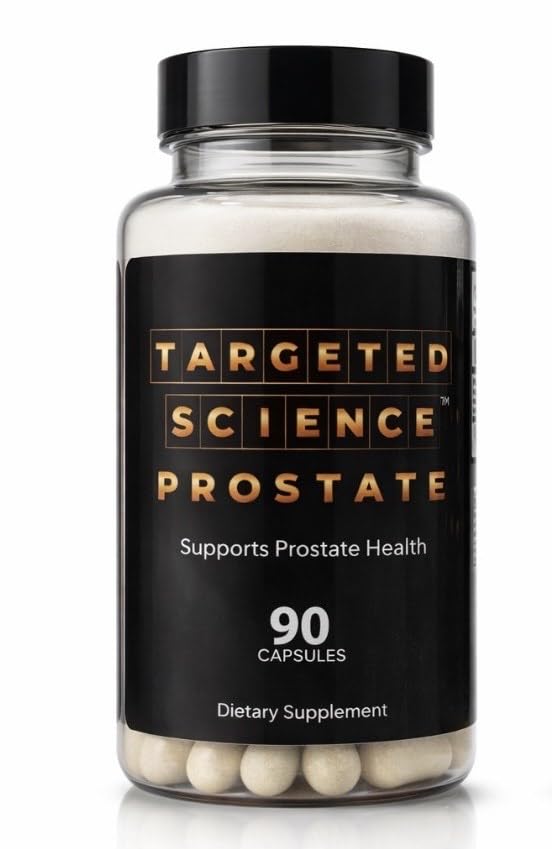 Targeted Science vista frontal del empaque mostrando uso y beneficio