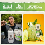 Taste Salud primer plano del polvo con textura fina y mezcla visible
