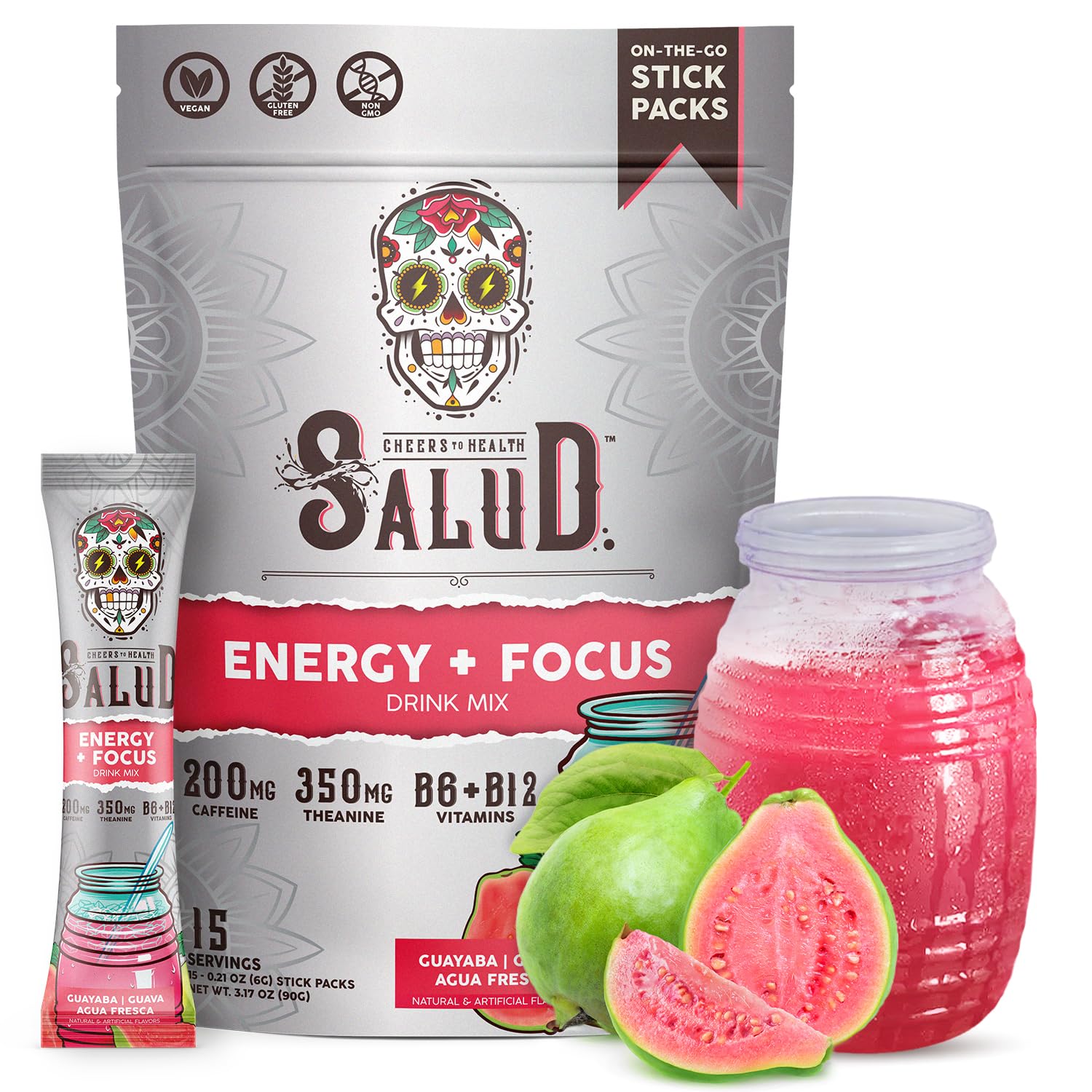 Taste Salud frente del empaque mostrando sobres y beneficios claros