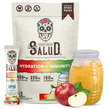 Taste Salud frente del empaque mostrando 15 sobres y beneficios claros