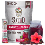 Taste Salud envase frontal sabor jamaica mostrando presentación clara y portable