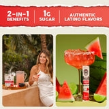 Taste Salud polvo textura en primer plano, fácil disolución y sabor