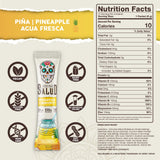 Taste Salud sobre abierto mostrando contenido en polvo listo para mezclar