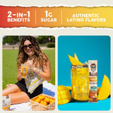 Taste Salud polvo en primer plano revela textura fina y disolución rápida