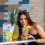 Taste Salud uso en gimnasio con botella, mezcla ideal para entrenamientos