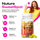 TASTE THE SWEET SPOT cápsula vegetal en primer plano destacando pureza y absorción